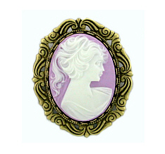 Vintage Reproduction Victorian style cameo costume brooch