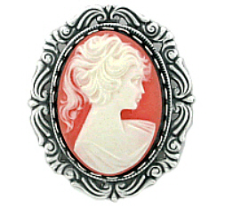 Vintage Reproduction Victorian style cameo costume brooch