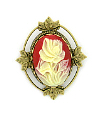 vintage look Victorian style cameo costume brooch