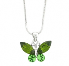 Austrian crystal butterfly necklace