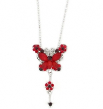 austrian crystal butterfly necklace