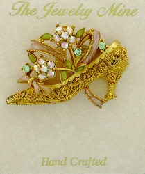 Vintage Victorian Austrian Crystal Shoe Pin