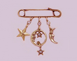 moon charm pin