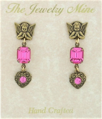 Victorian Style Angel Earrings