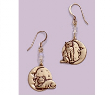 vintage fashion cat earrings