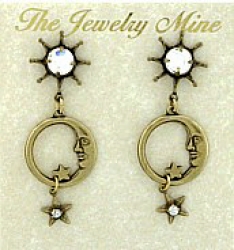 moon earrings,celestial fashion earrings