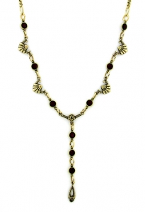 vintage look art deco style austrian crystal necklace