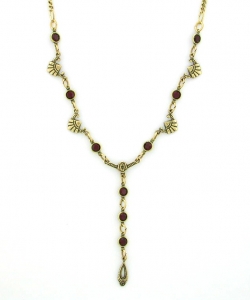 vintage look art deco style austrian crystal necklace