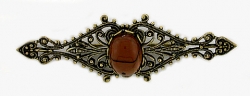 vintage look Victorian style filigree bar pin