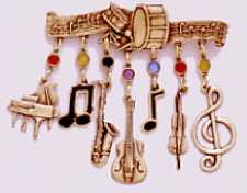 music fashion charm pin