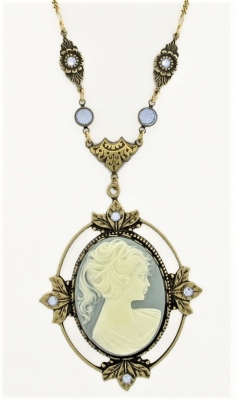 Vintage Reproduction Victorian Style Cameo Necklace