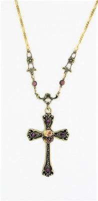 1928 Look Victorian Style Cross Necklace