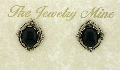 Vintage Victorian Style Crystal Button Earrings