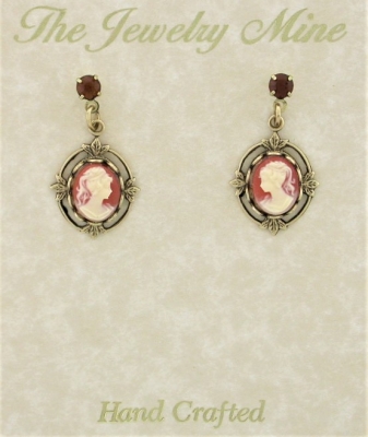 vintage Victorian cameo fashion earrings